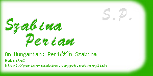 szabina perian business card